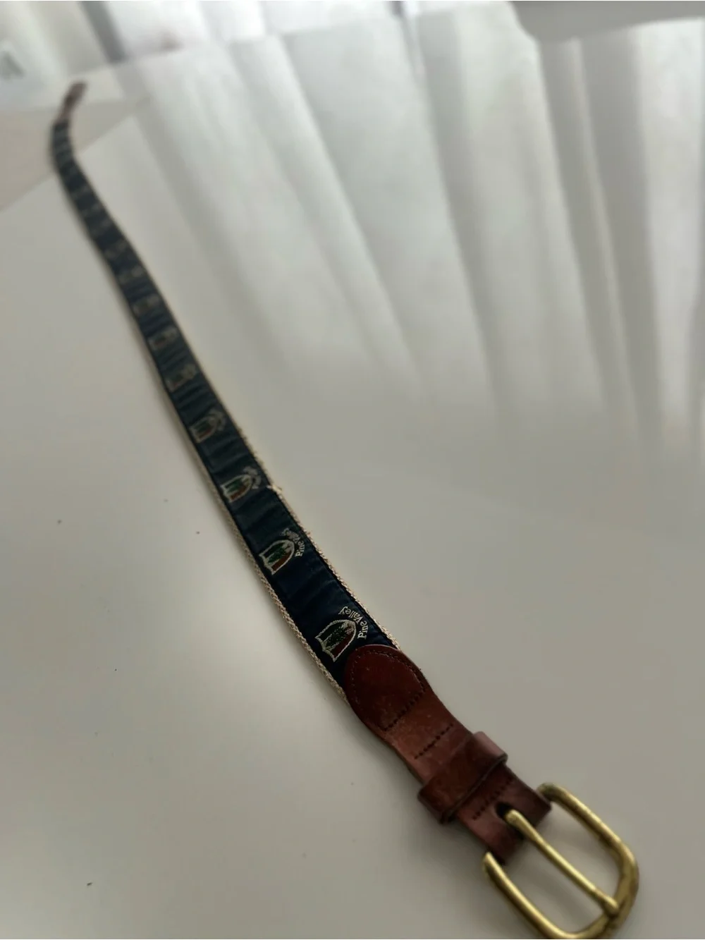 Pine Valley Golf Club Essex Embroidered Ribbon Belt Mens 44